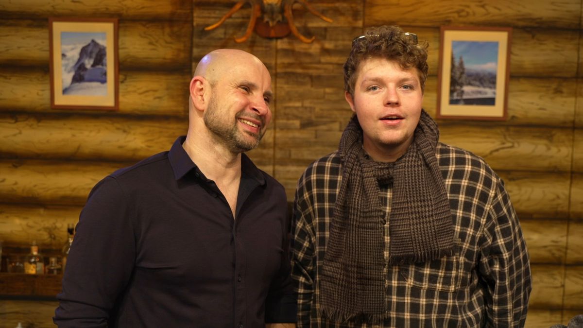 Petr Komínek s Tomášem Dastlíkem na jevišti